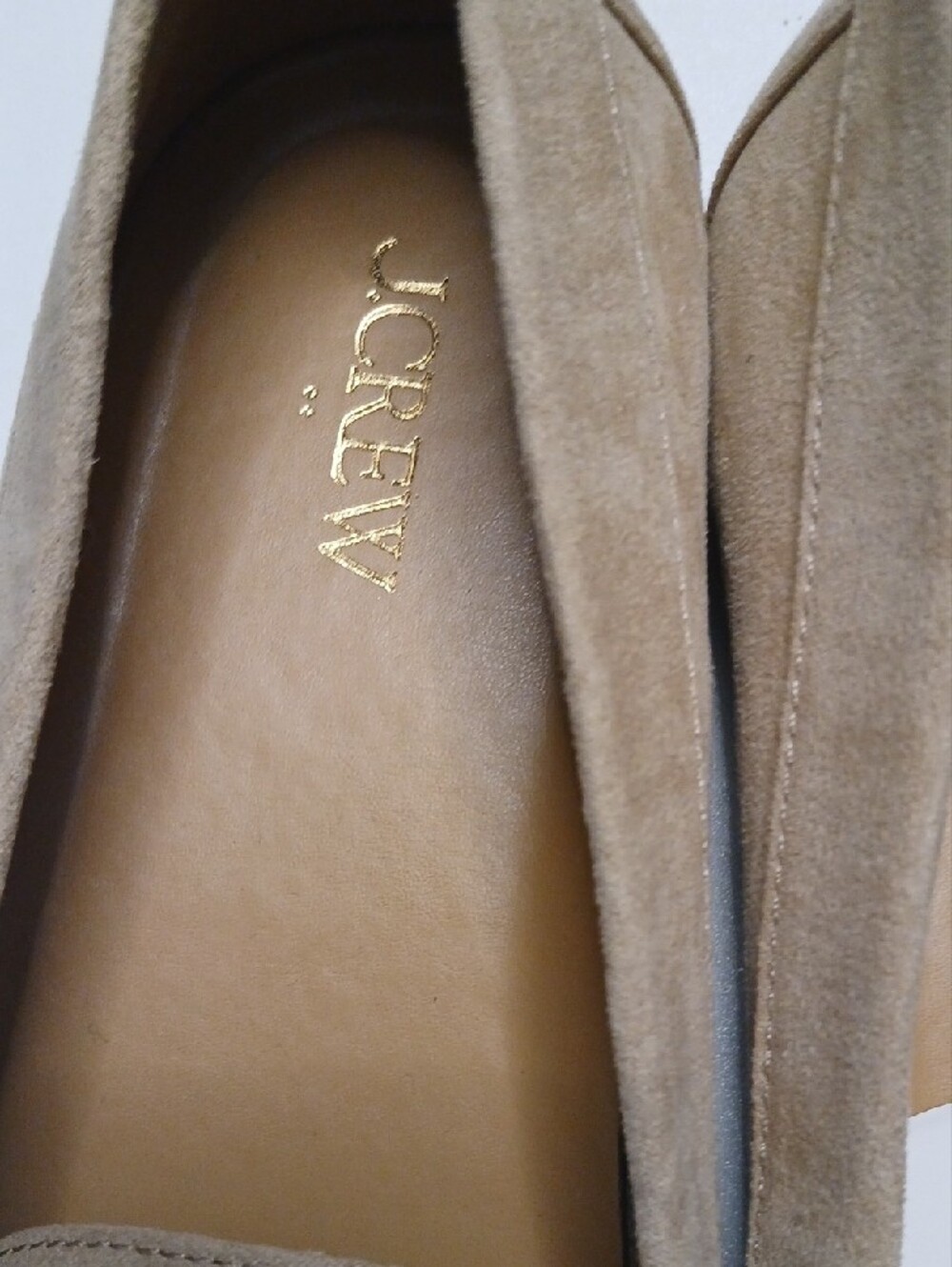 J. Crew Women's Beige Suede Driving Loafers - Picture 3 of 5